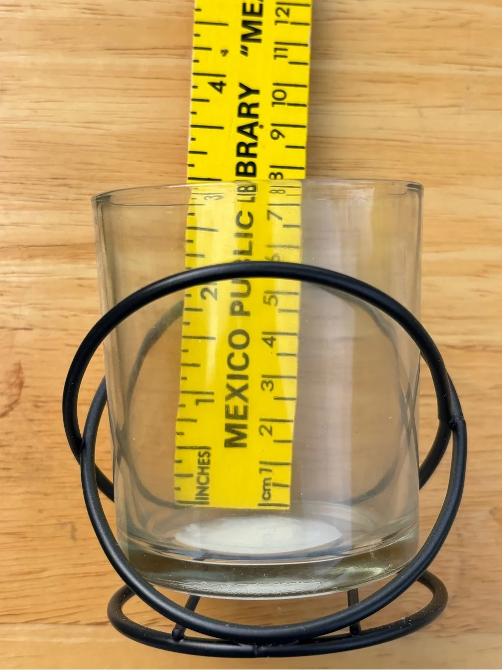Metal-Trim Glass Votive Candle Holders - Black (Set of 8)